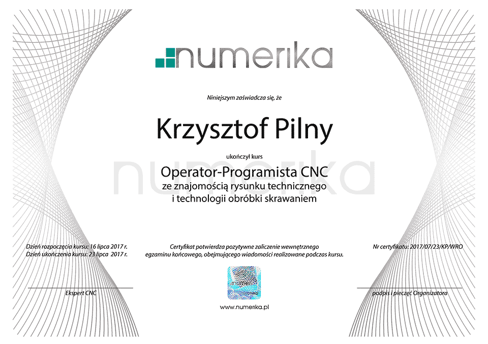 Kurs Cnc Operator Programista Szkolenie Z Programowania Cnc